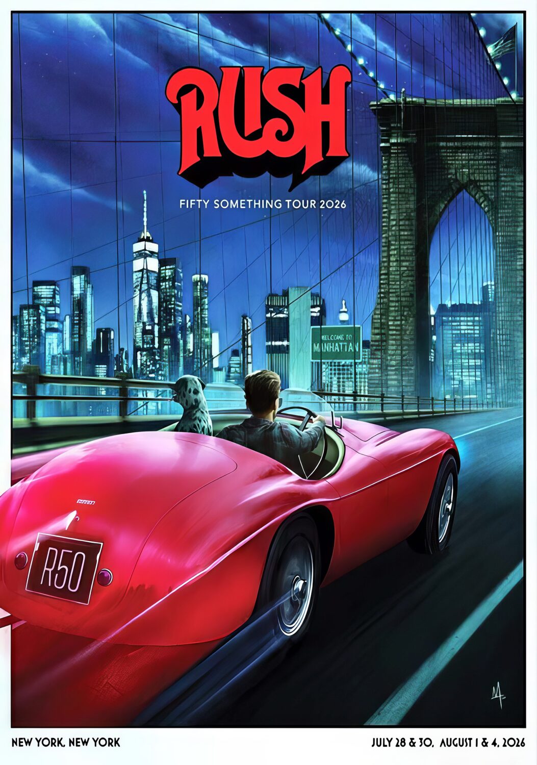 RUSH Fifty Something 2026 Tour NEW YORK Madison Square Garden Poster Print
