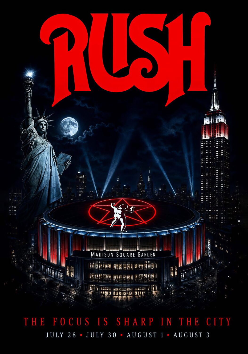 RUSH Fifty Something 2026 Tour NEW YORK Madison Square Garden Poster Print