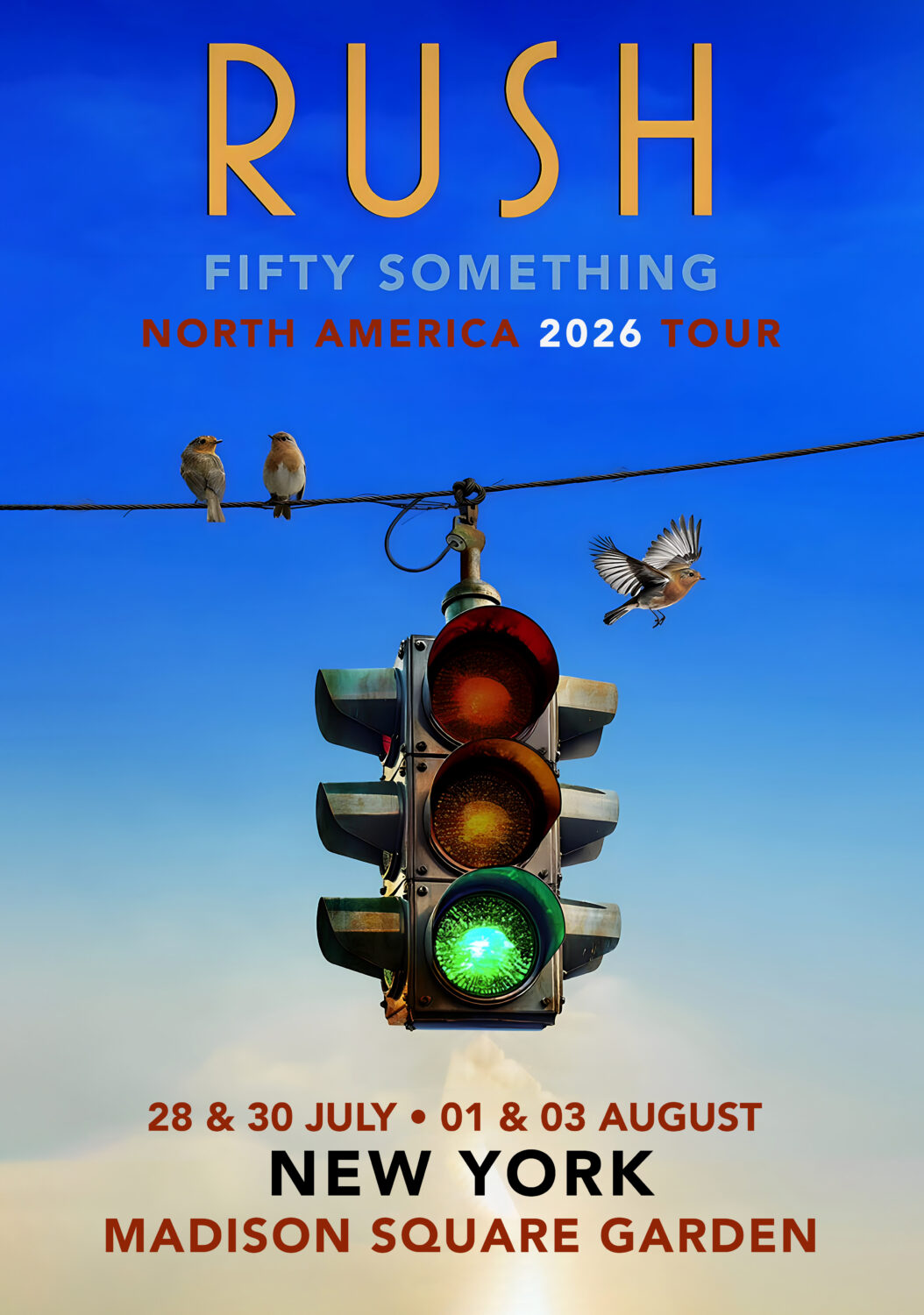 RUSH Fifty Something 2026 Tour NEW YORK Madison Square Garden Poster Print