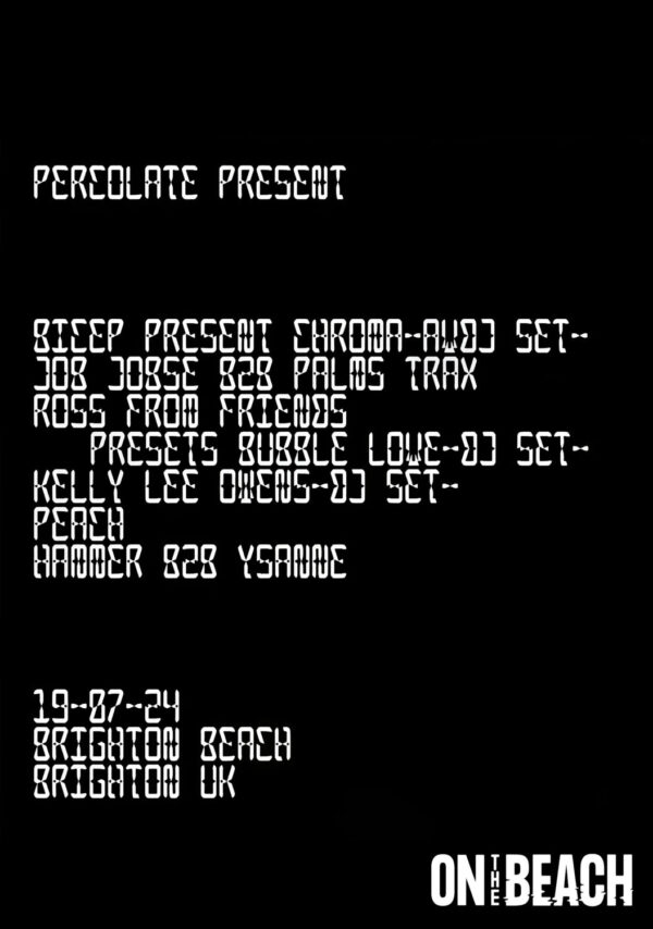BICEP Chroma AVDJ Live 2024 Tour BRIGHTON Beach Poster Print