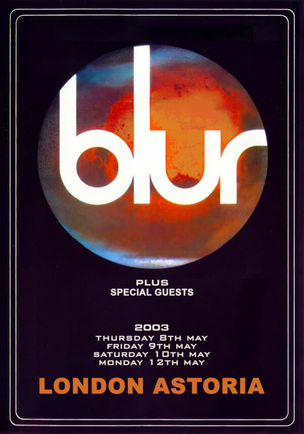 BLUR Think Tank 2003 UK Tour LONDON Astoria Poster Print