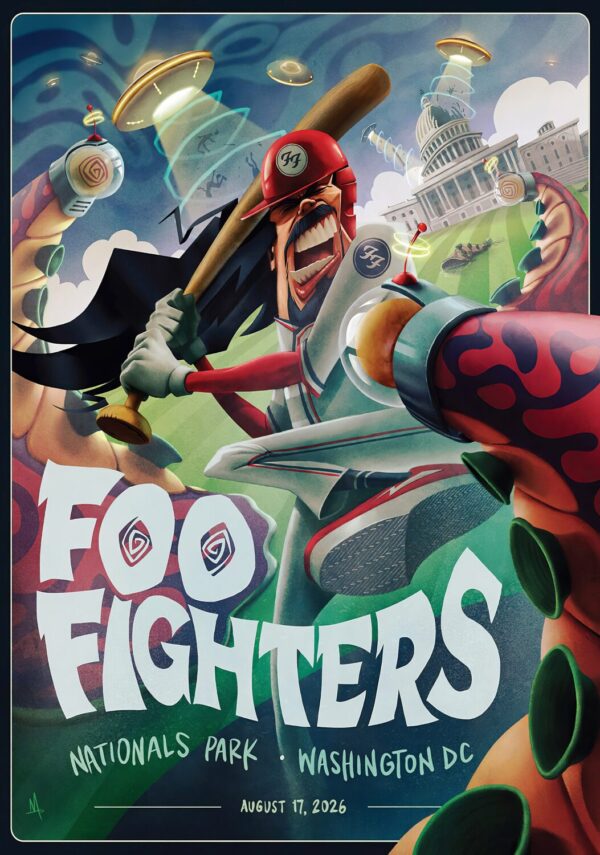 FOO FIGHTERS Take Cover 2026 Tour WASHINGTON Nationals Park - 17 August 2026 Poster Print