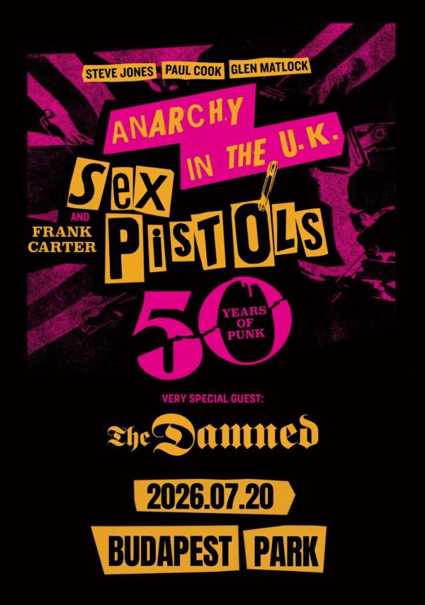 FRANK CARTER & SEX PISTOLS 50 Years of Pun 2026 Tour BUDAPEST Park Poster Print