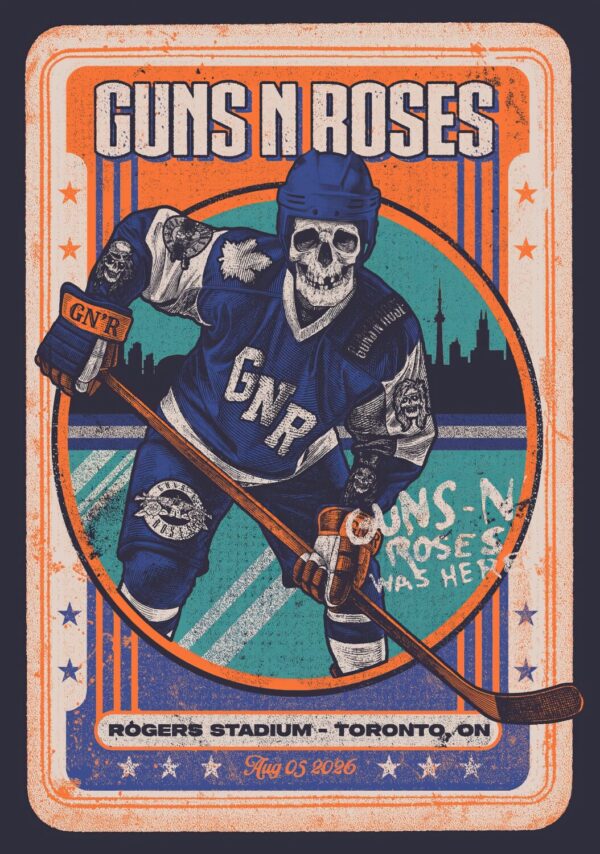 GUNS N ROSES World Tour 2026 Live TORONTO Rogers Stadium - 5 August 2026 Poster Print
