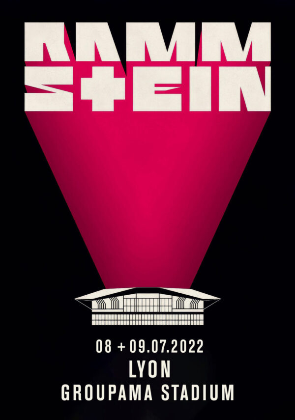 RAMMSTEIN Europe Stadium 2022 Tour LYON Groupama Stadium Poster Print