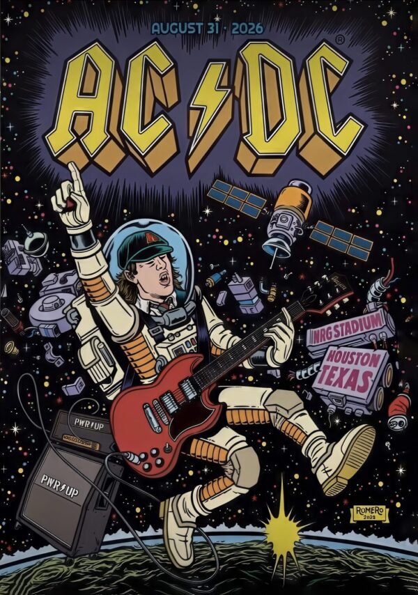 AC/DC Power Up (PWR UP) 2026 Tour HOUSTON NRG Stadium - 31 August 2026 Poster Print