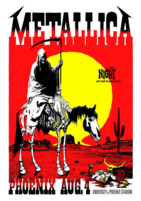 METALLICA WorldWired 2017 Tour PHOENIX University of Pheonix Poster Print