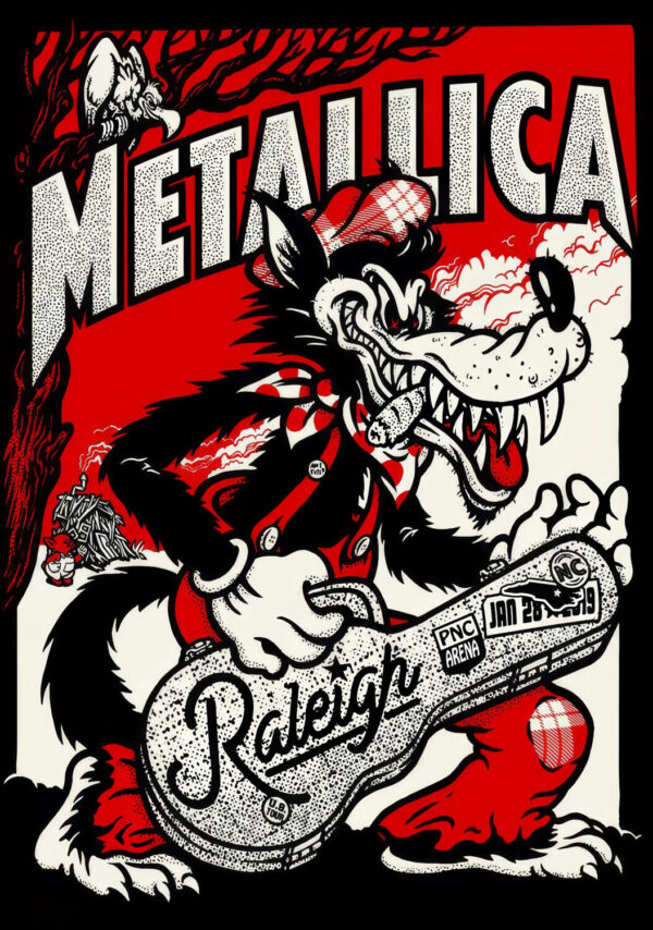 METALLICA WorldWired 2019 Tour RALEIGH PNC Arena Poster Print
