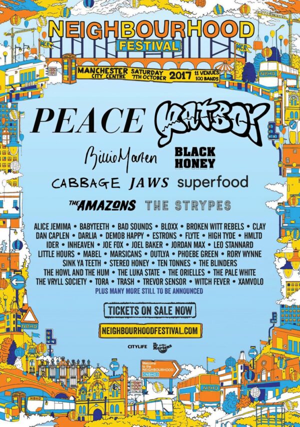 NEIGHBOURHOOD FESTIVAL 2017 Peace - Ratboy Line Up Poster Print