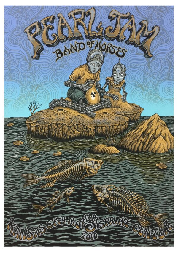 PEARL JAM Backspacer 2010 Tour KANSAS CITY Spirit Center - 3 May 2010 Poster Print