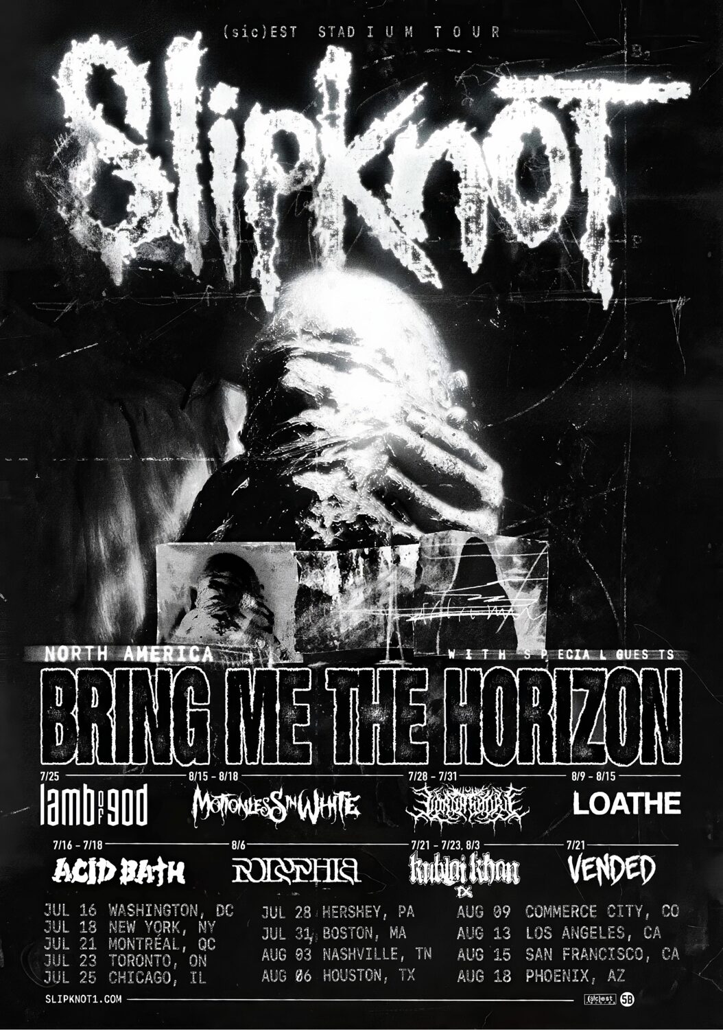 SLIPKNOT (sic)EST North America 2027 Stadium Tour Poster Print