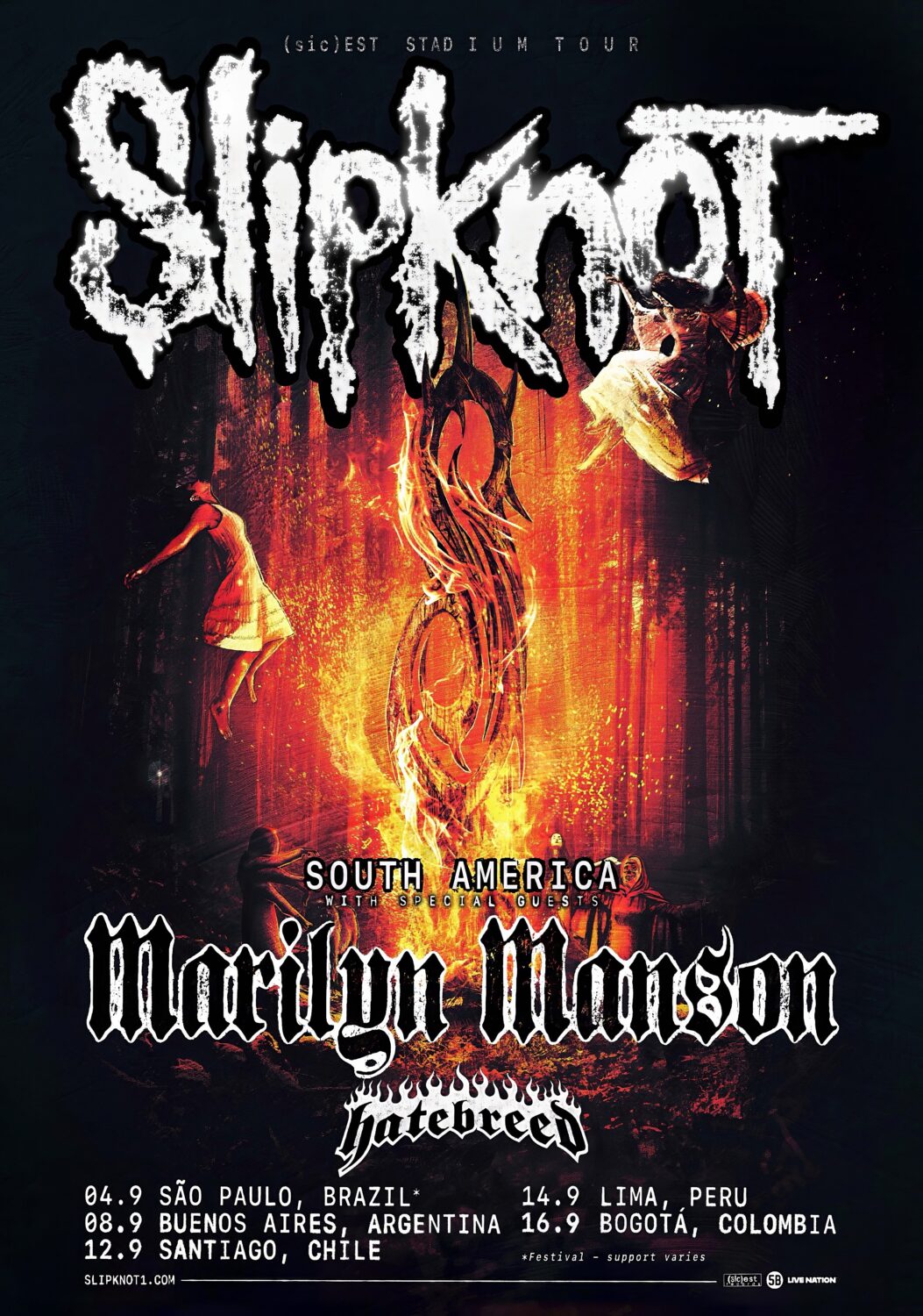 SLIPKNOT (sic)EST South America 2027 Stadium Tour Poster Print