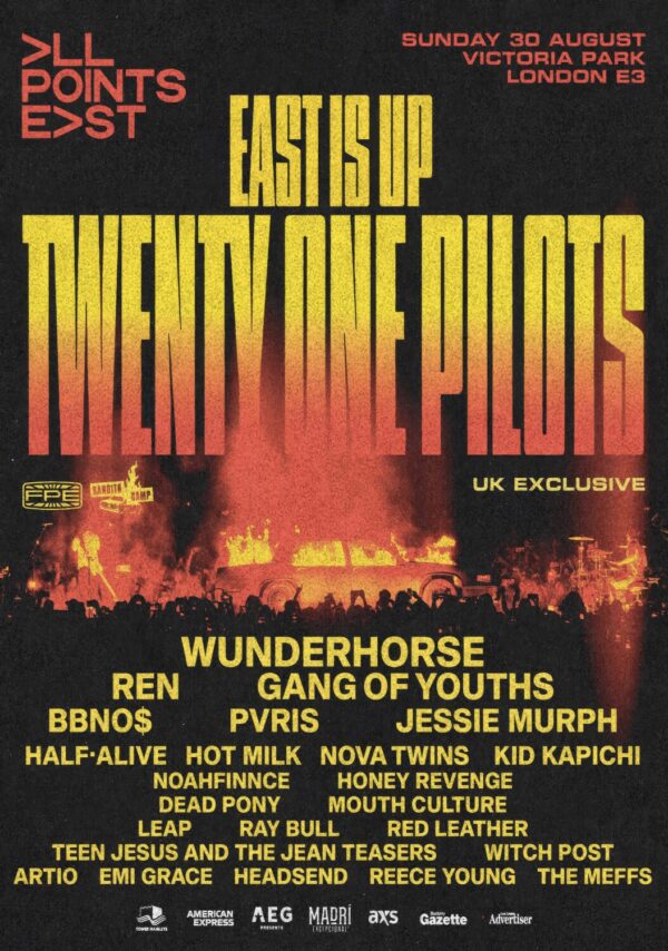 TWENTY ONE PILOTS Breach 2026 All Points East Tour LONDON Victoria Park - 30 August 2026 Poster Print