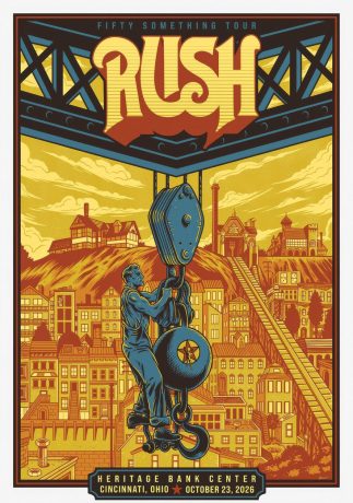 RUSH Fifty Something 2026 Tour CINCINNATI Heritage Bank Center Poster Print