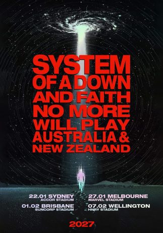 SYSTEM OF A DOWN - FAITH NO MORE Live Australia & New Zealand 2027 Tour Poster Print