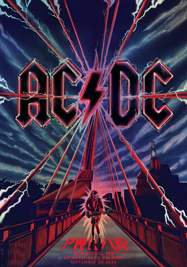 AC/DC Power Up (PWR UP) 2026 Tour WINNIPEG Princess Auto Stadium - 20 September 2026 Poster Print