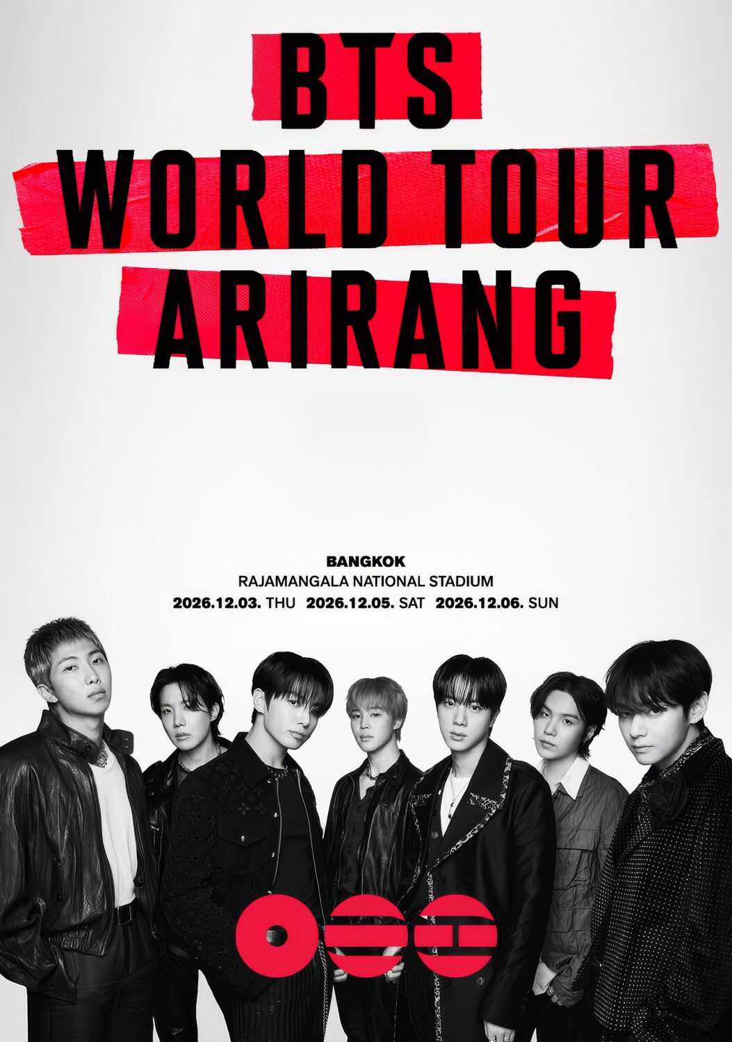 BTS (band) Arirang 2026 Tour BANGKOK Rajamangala Stadium Poster Print