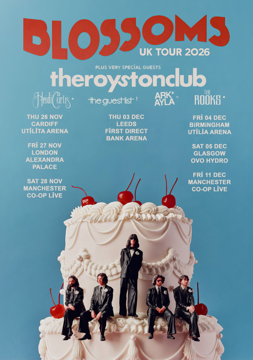 BLOSSOMS Songs From The Wedding Cake 2026 Tour Poster Print