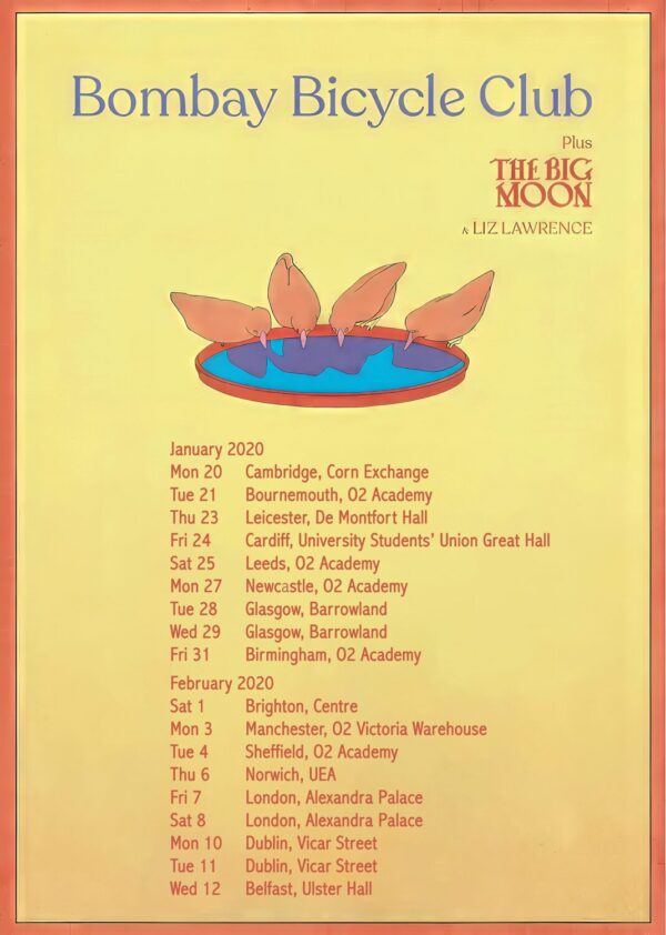 BOMBAY BICYCLE CLUB Everything Else Has Gone Wrong 20202 UK & Ireland Tour Poster Print