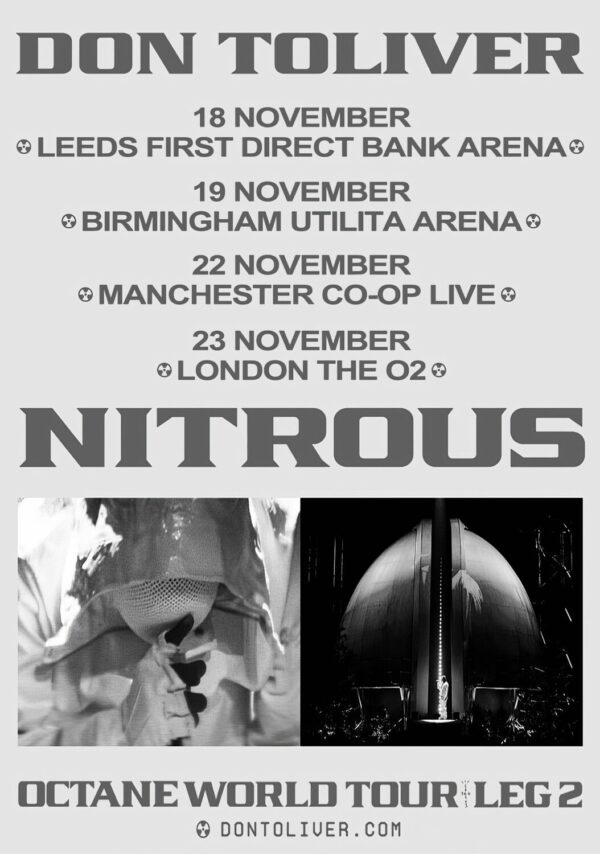 DON TOLIVER Nitrous Octane 2026 UK Arena Tour Poster Print