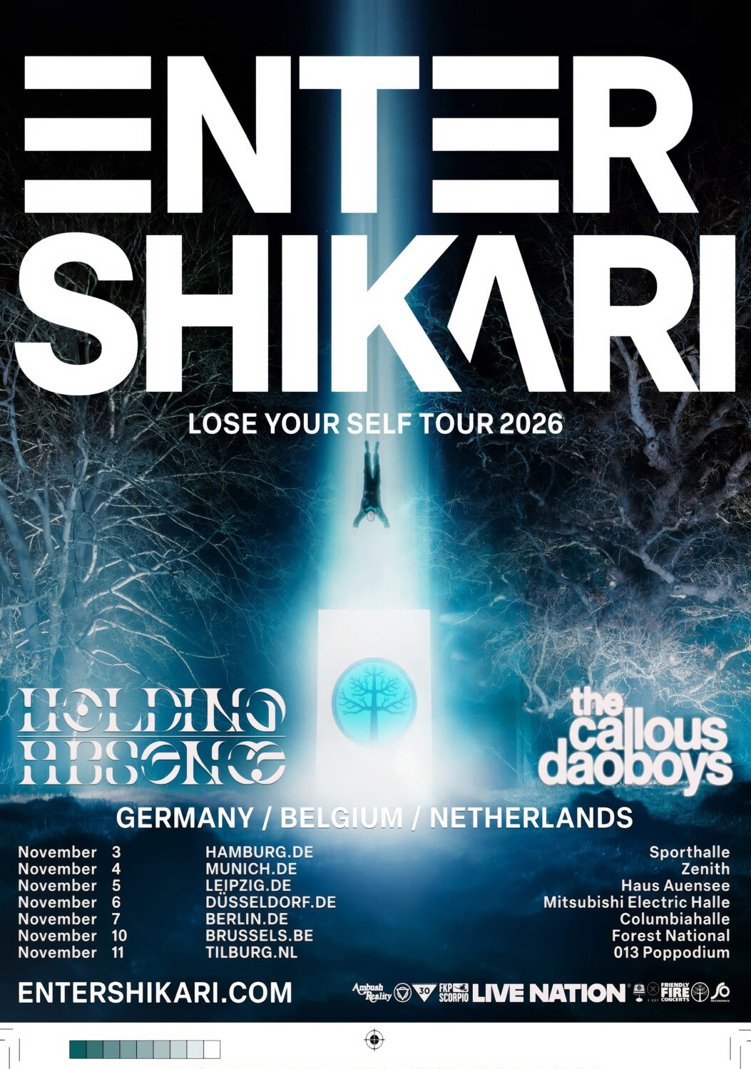 ENTER SHIKARI Lose Your Self 2026 Europe Tour Poster Print