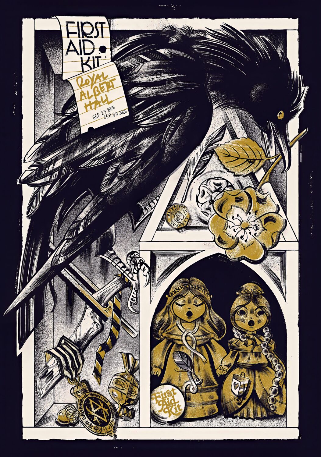 FIRST AID KIT (band) Stay Gold Symphony 2026 Tour LONDON Royal Albert Hall Poster Print