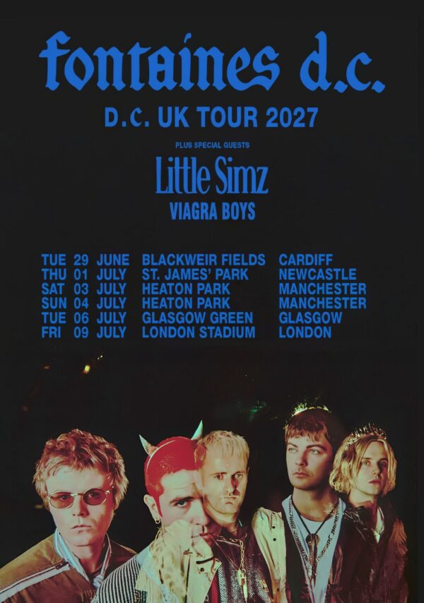 FONTAINES D.C. Dopamine Chamber 2027 UK Tour Poster
