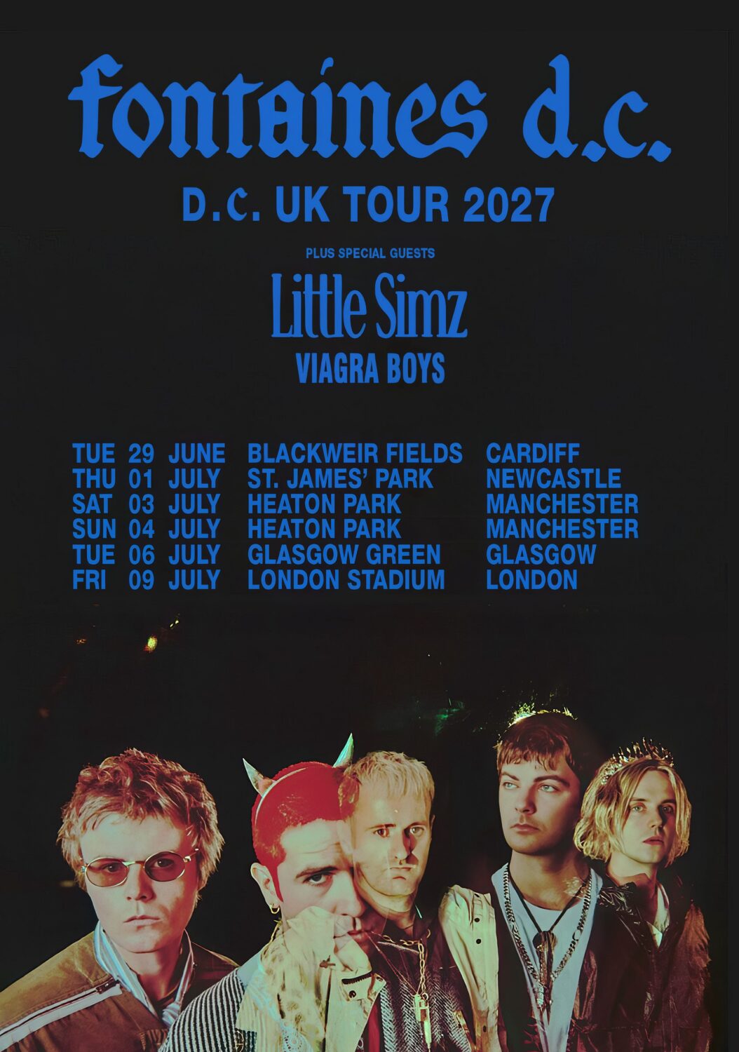 FONTAINES D.C. Dopamine Chamber 2027 UK Tour Poster