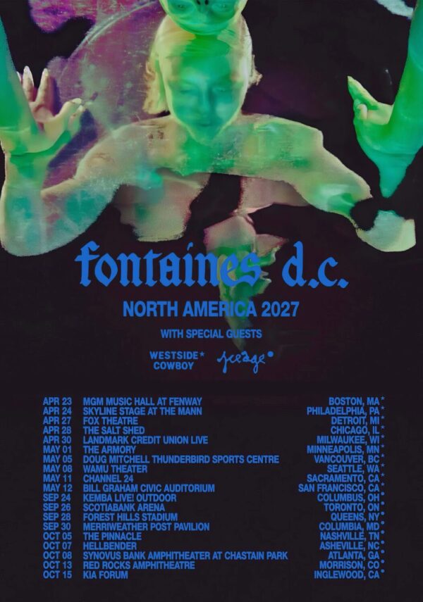 FONTAINES D.C. Dopamine Chamber 2027 North America Tour Poster