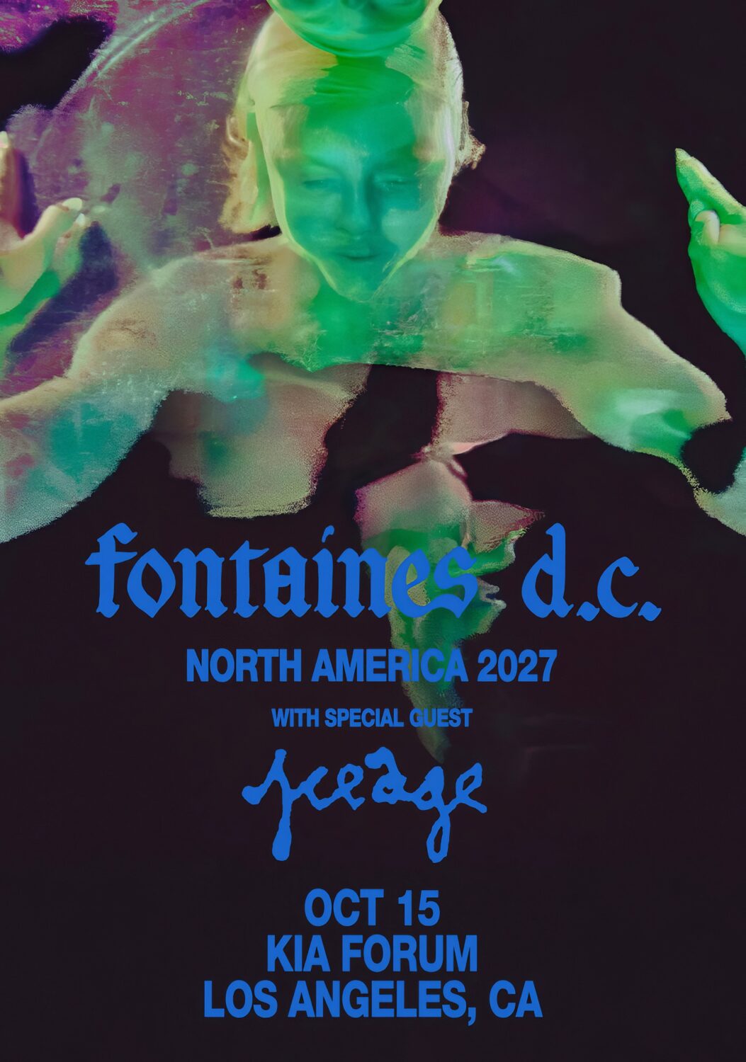 FONTAINES D.C. Dopamine Chamber 2027 Tour LOS ANGELES Kia Forum Poster
