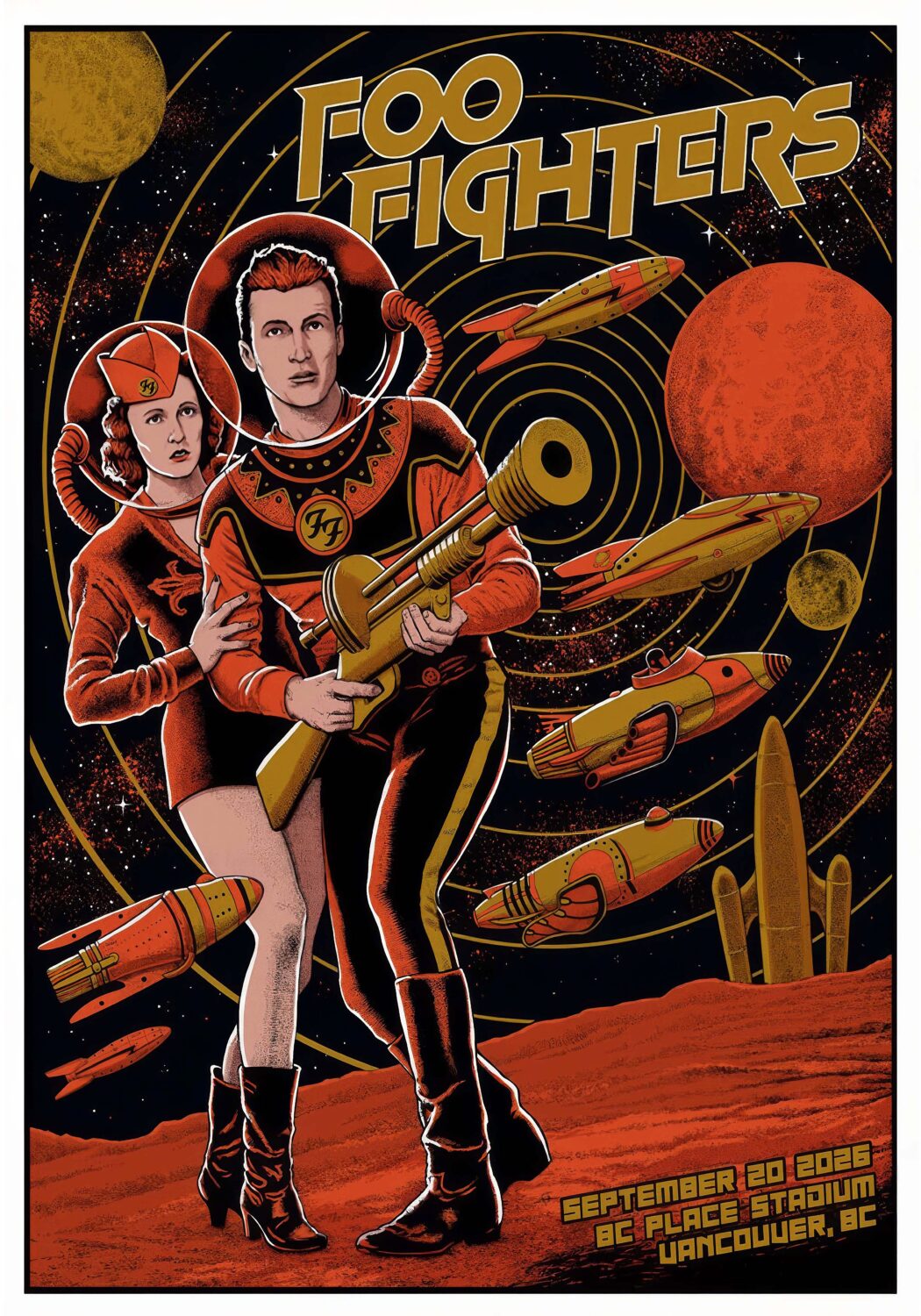 FOO FIGHTERS Take Cover 2026 Tour VANCOUVER BC Place - 20 September 2026 Poster Print