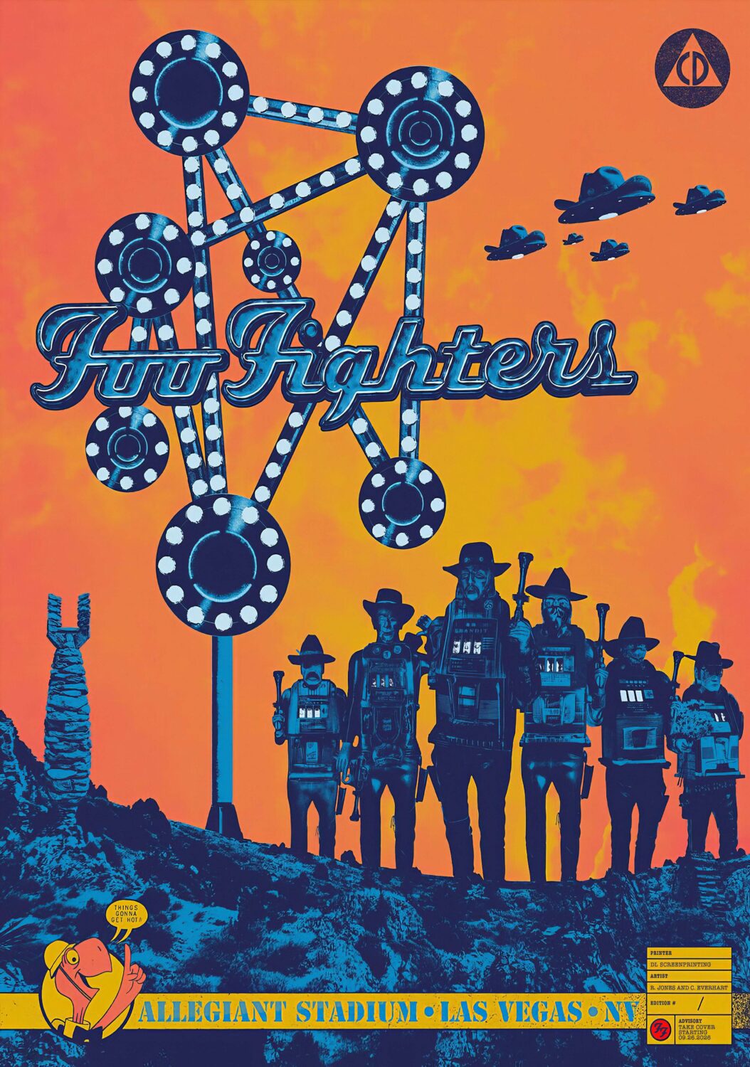 FOO FIGHTERS Take Cover 2026 Tour LAS VEGAS Allegiant Stadium - 26 September 2026 Poster Print
