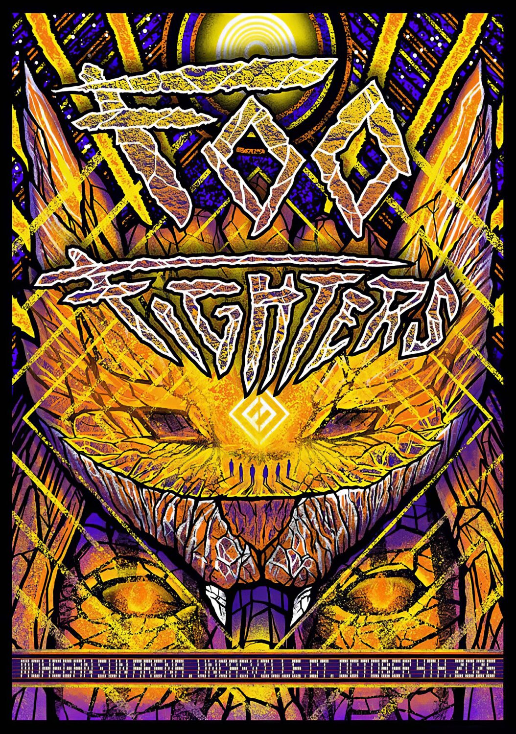 FOO FIGHTERS Take Cover 2026 Tour UNCASVILLE Mohegan Sun Arena - 4 October 2026 Poster Print