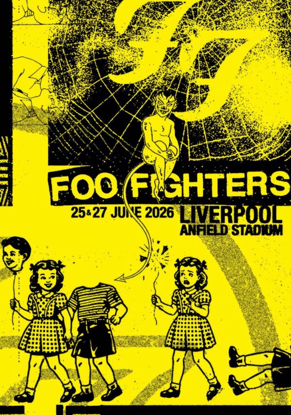 FOO FIGHTERS Take Cover 2026 Tour LIVERPOOL Anfield Stadium Poster