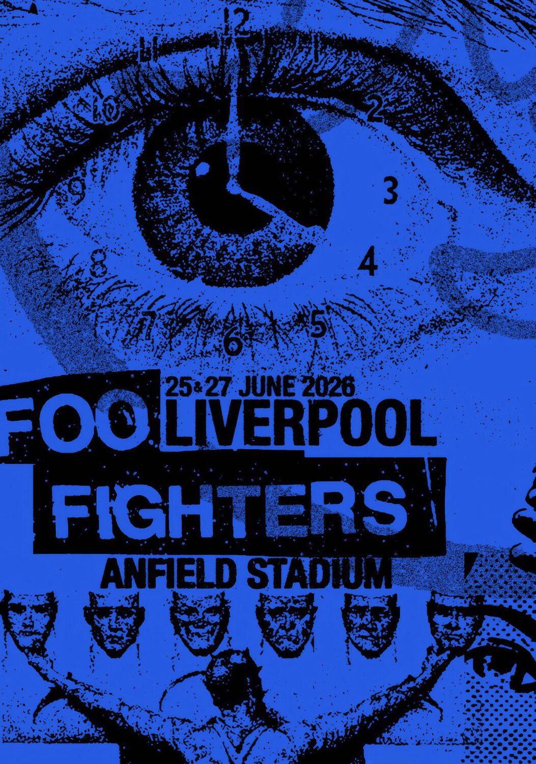 FOO FIGHTERS Take Cover 2026 Tour LIVERPOOL Anfield Stadium Poster