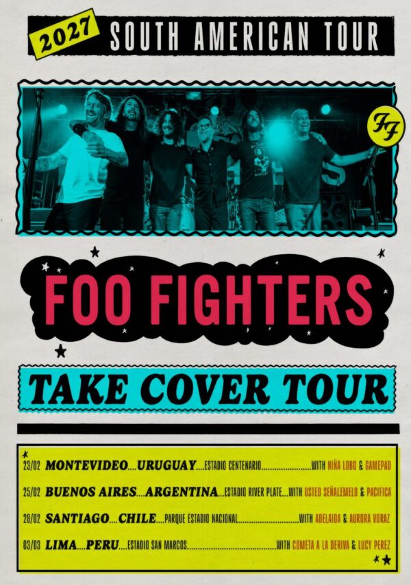 FOO FIGHTERS Take Cover 2027 South American Tour Poster Print