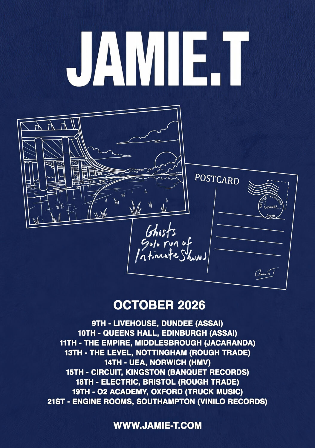 JAMIE T Ghosts 2026 October Tour Release Shows Poster Print