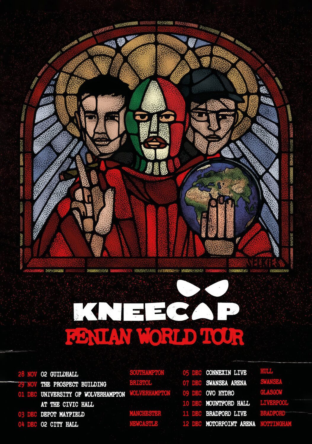 KNEECAP Fenian 2026 UK Tour Poster
