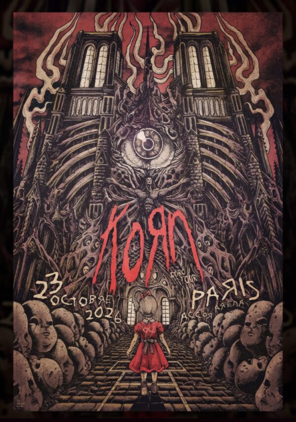 KORN Live Euro Tour PARIS Accor Arena - 23 October 2026 Poster Print