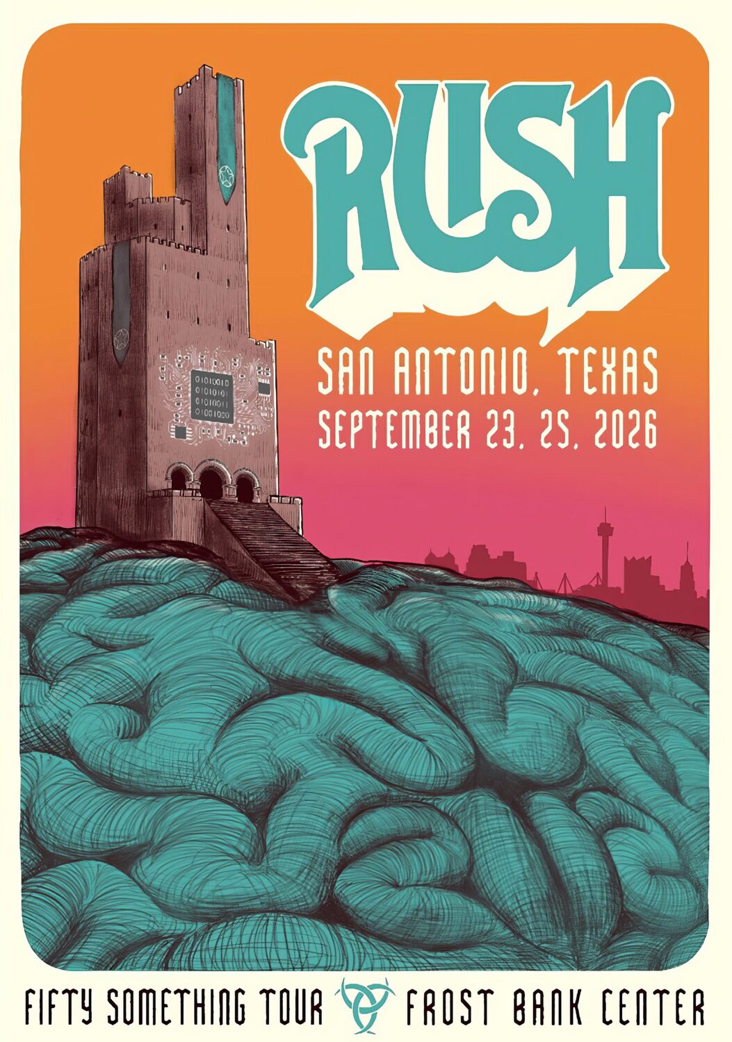 RUSH Fifty Something 2026 Tour SAN ANTONIO Frost Bank Center Poster Print