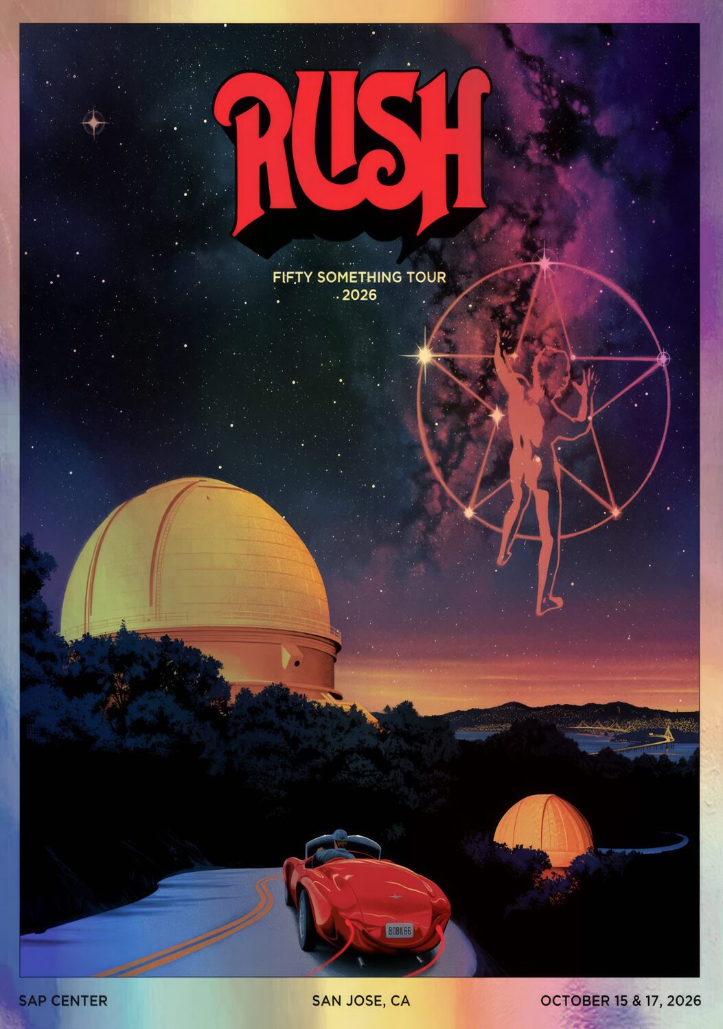 RUSH Fifty Something 2026 Tour SAN JOSE SAP Center Poster Print