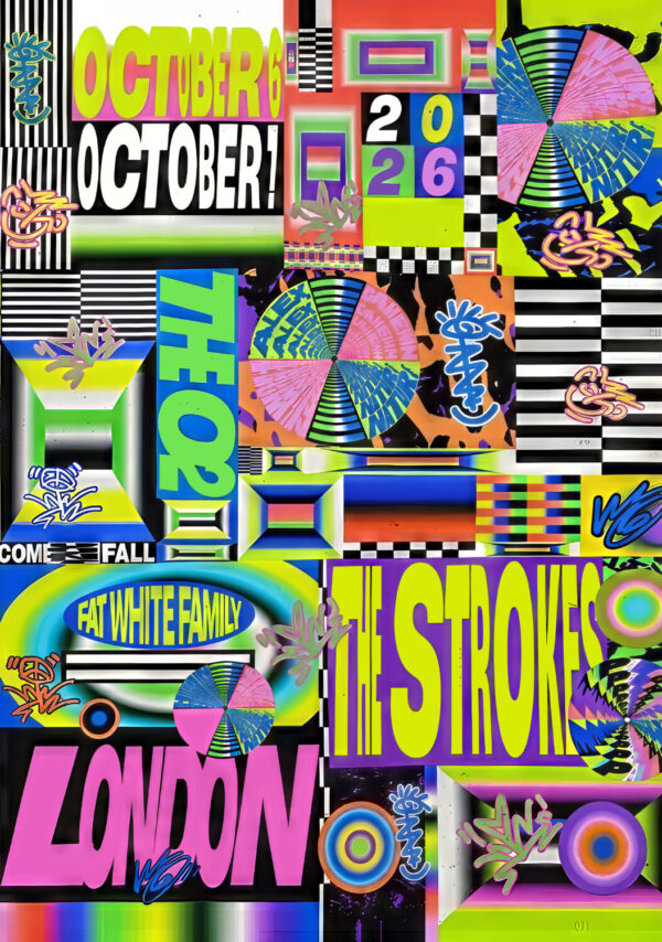 THE STROKES Reality Awaits Tour LONDON The O2 - 6 & 7 October 2026 Poster Print