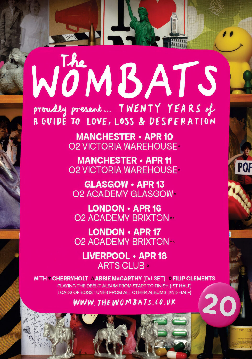 THE WOMBATS A Guide To Love 20th Anniversary 2027 UK Tour Poster Print