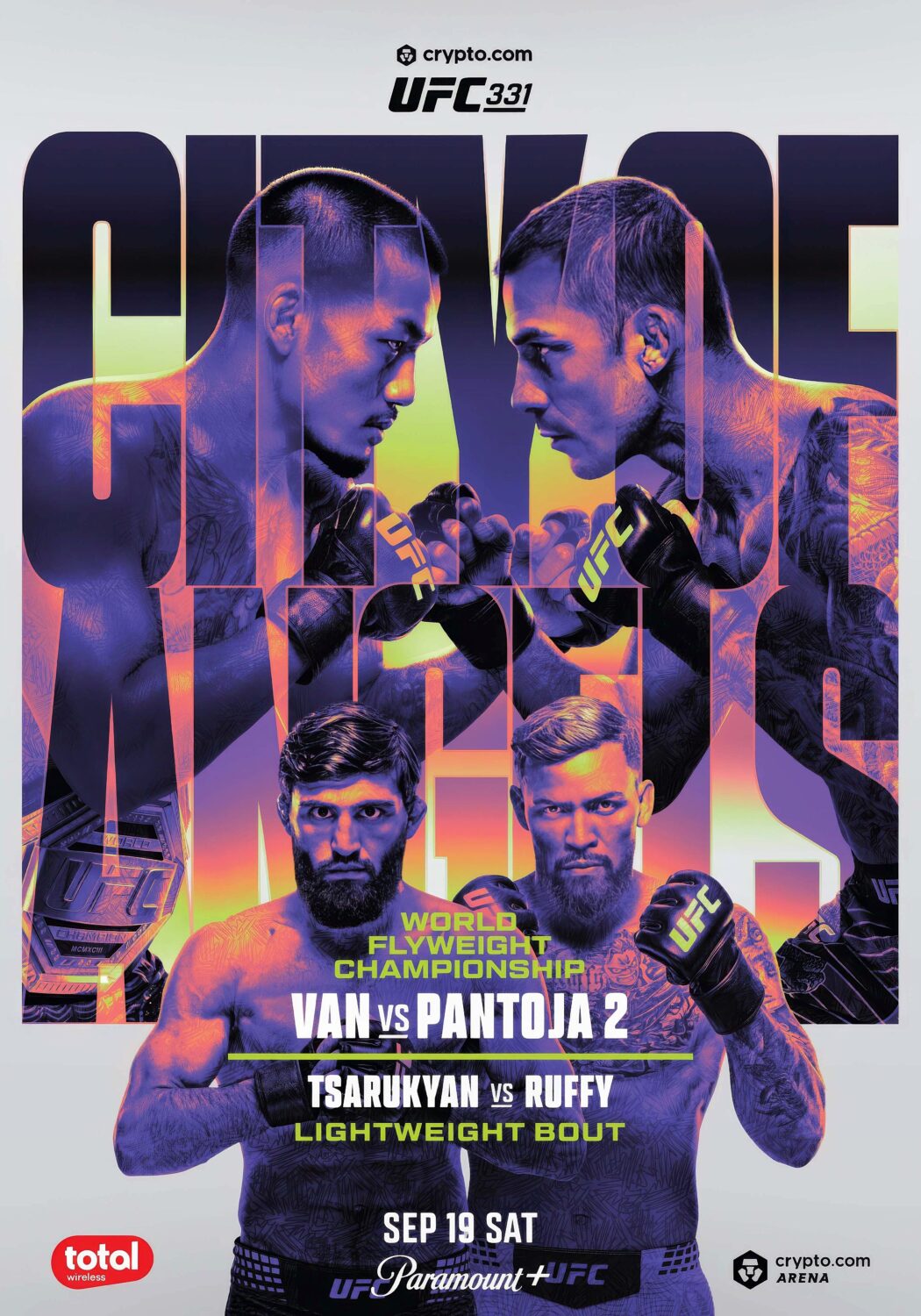 UFC 331 Joshua Van vs. Alexandre Pantoja 2 2026 Fight UFC Poster Print