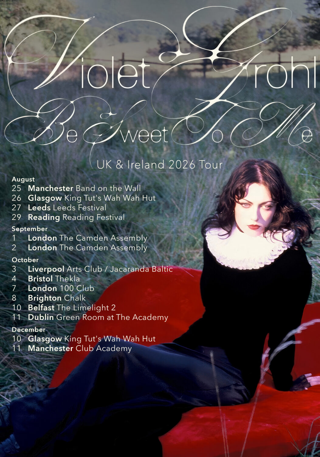 VIOET GROHL Be Sweet To Me 2026 UK & Ireand Tour Poster Print