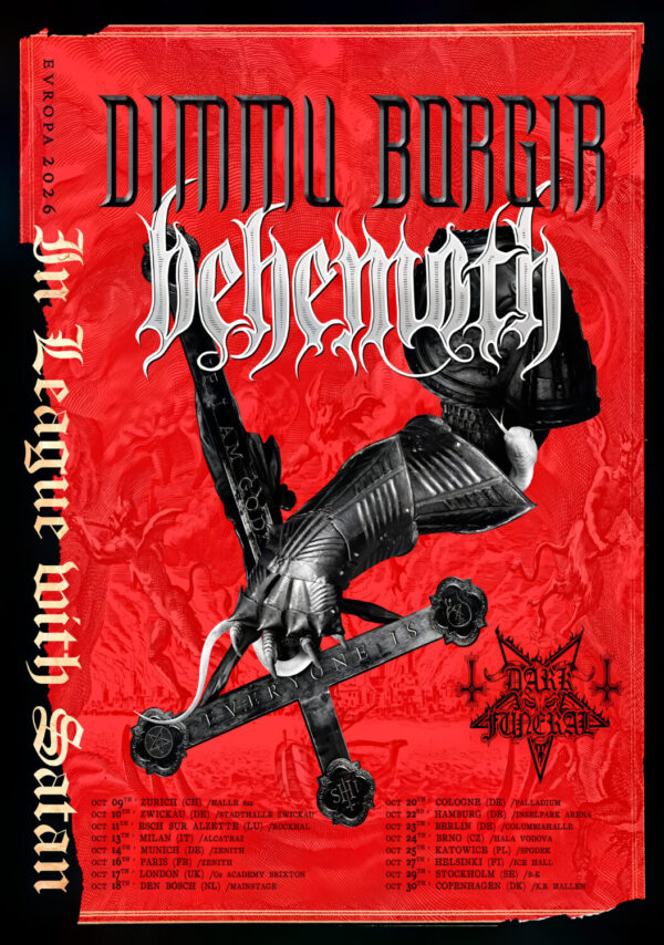 BEHEMOTH - DIMMU BORGIR In League With Satan 2026 UK & Europe Tour Poster Print