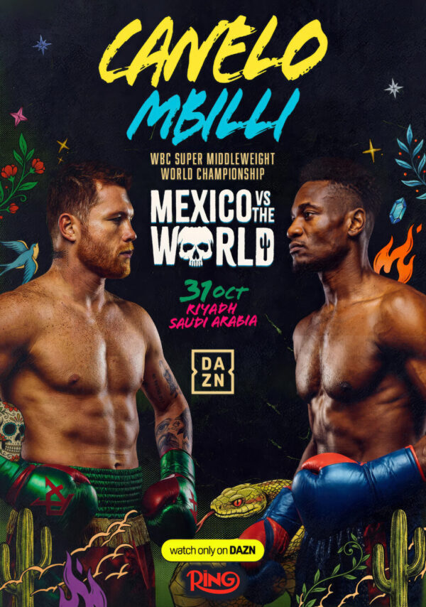 CANELO ALVAREZ vs. CHRISTIAN MBILLI Boxing Fight Poster Print