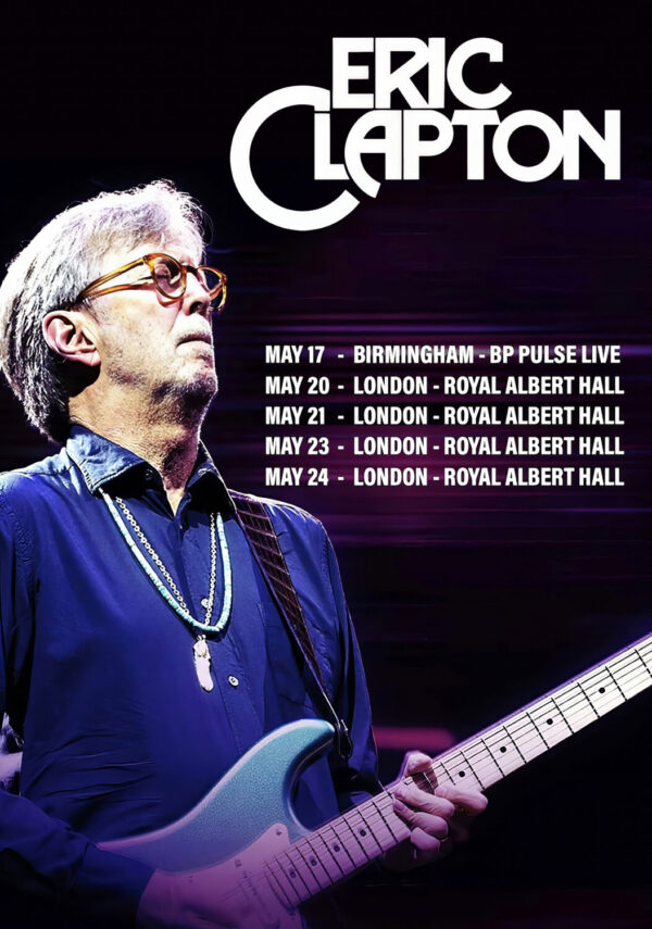 ERIC CLAPTON Live 2027 UK Tour LONDON Royal Albert Hall Poster Print