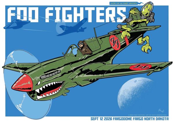 FOO FIGHTERS Take Cover 2026 Tour FARGO Fargodome - 12 September 2026 Poster Print