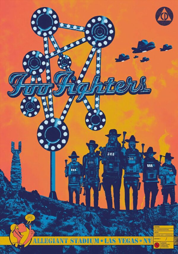 FOO FIGHTERS Take Cover 2026 Tour LAS VEGAS Allegiant Stadium - 26 September 2026 Poster Print